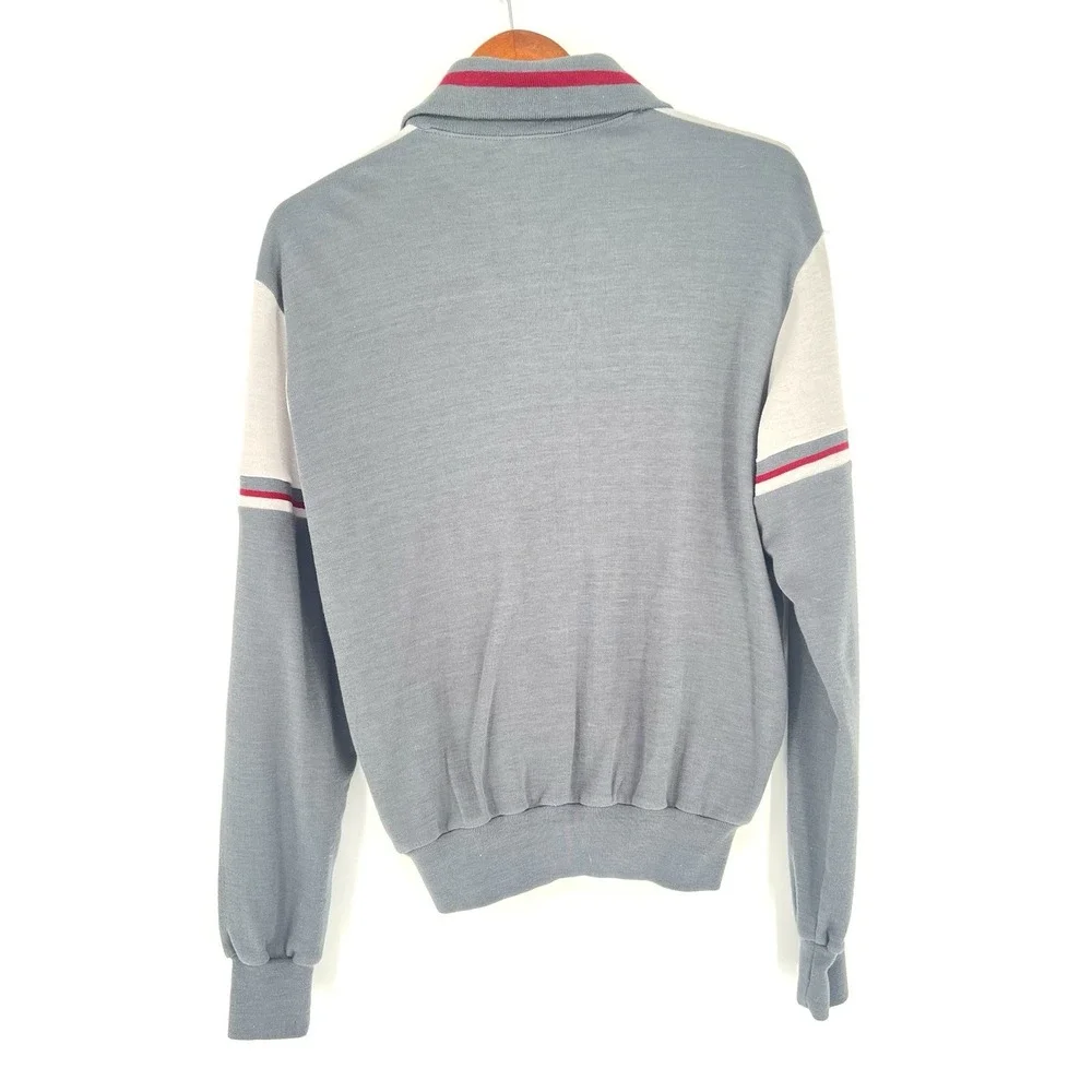 Vintage Retro 80's McGregor Track Tennis Full Zip Jacket RN 58992 Gray Medium